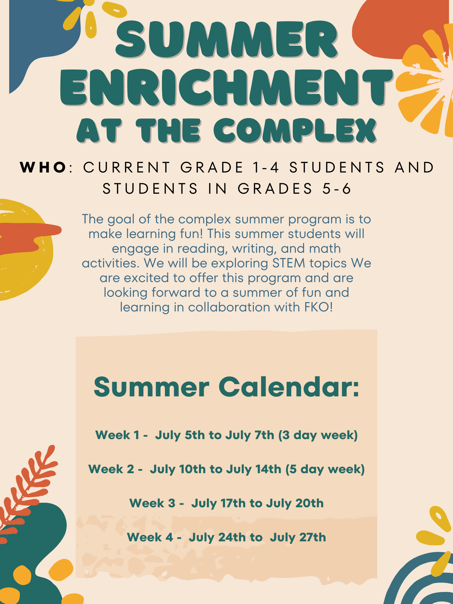 Extended Learning / 2023 CPS Summer Enrichment Programs